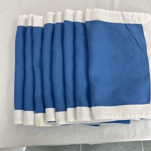 Blue and White Double Linen Placemats-Set of 8!